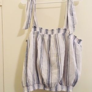 Universal thread blue/white blouse Sz 2X